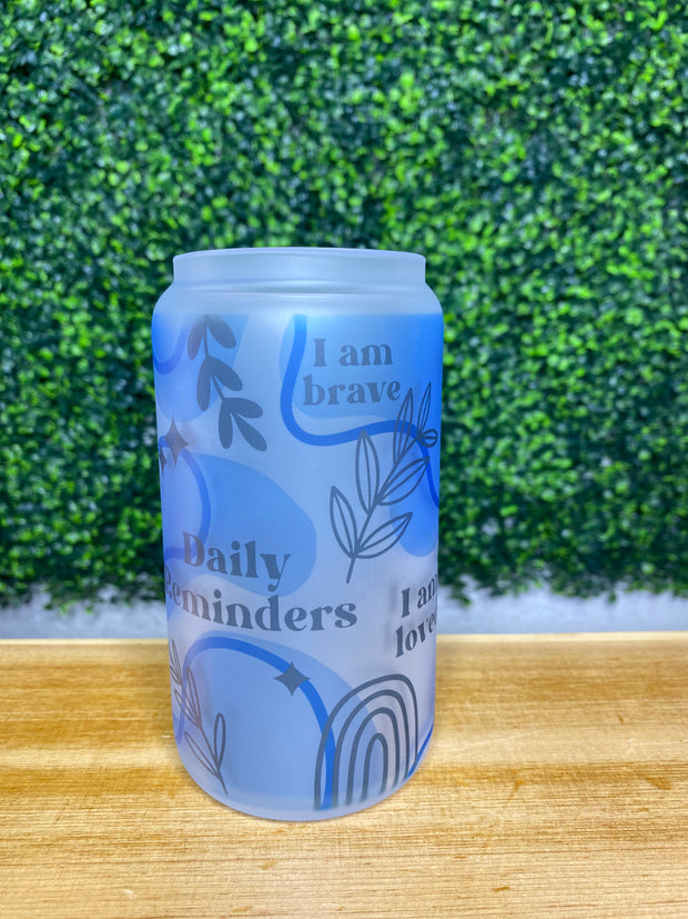 Daily Reminders Glass Tumbler
