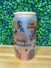 Daily Reminders Glass Tumbler