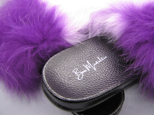 Purple Side-By-Side Fur Slides